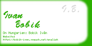 ivan bobik business card