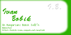 ivan bobik business card